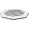 Ekena Millwork Octagonal Surface Mount PVC Gable Vent: Functional, w/ 3-1/2"W x 1"P Standard Frame, 24"W x 24"H GVPOC24X2401SF - alternate 6